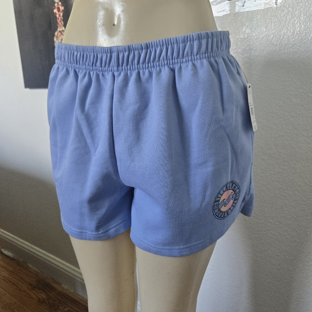 NWT Womens Billabong Fleece Logo Graphic Shorts Size XL Color Light Blue - Picture 5 of 7